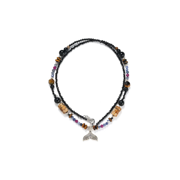 Mermaid Pendant Handmade Beaded Necklace in 925 Sterling Silver - BE FRUITFUL