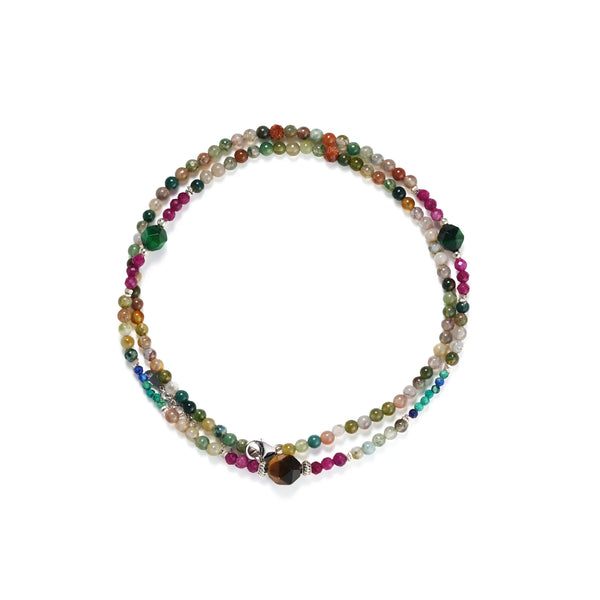 Multi beaded Necklace in 925 Sterling Silver - BE FRUITFUL