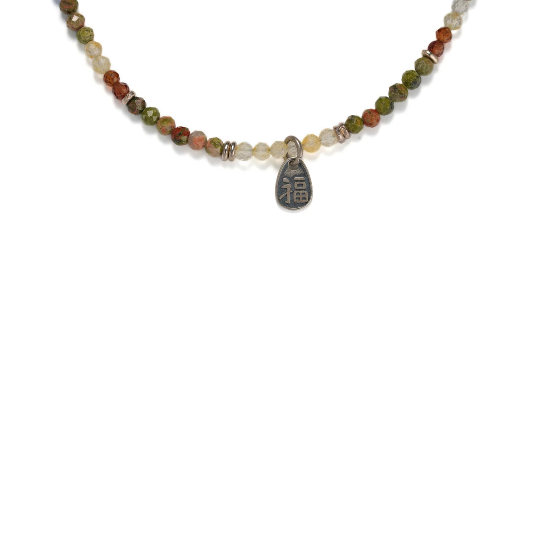 FU Beaded Necklace in 925 Sterling Silver - BE FRUITFUL