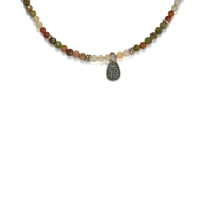 FU Beaded Necklace in 925 Sterling Silver - BE FRUITFUL