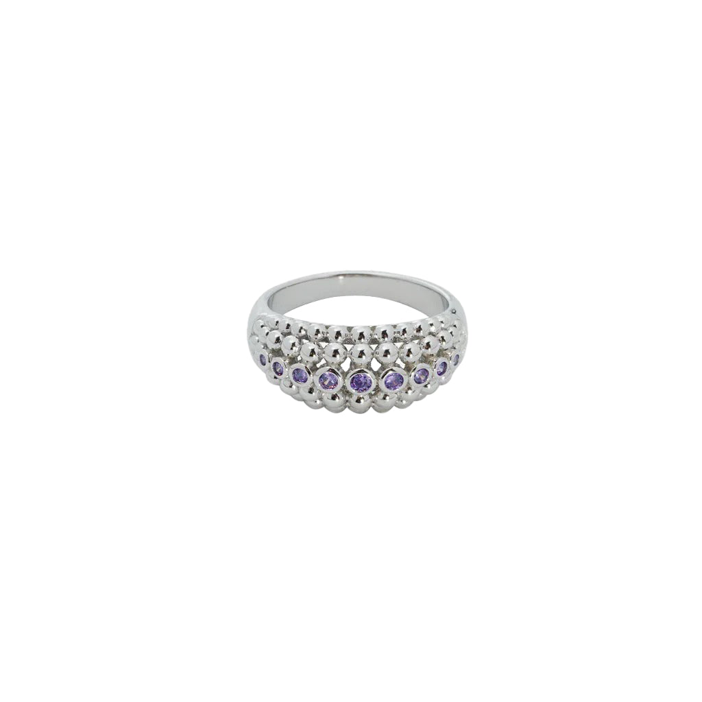 Violet Waltz Ring in 925 Sterling Silver