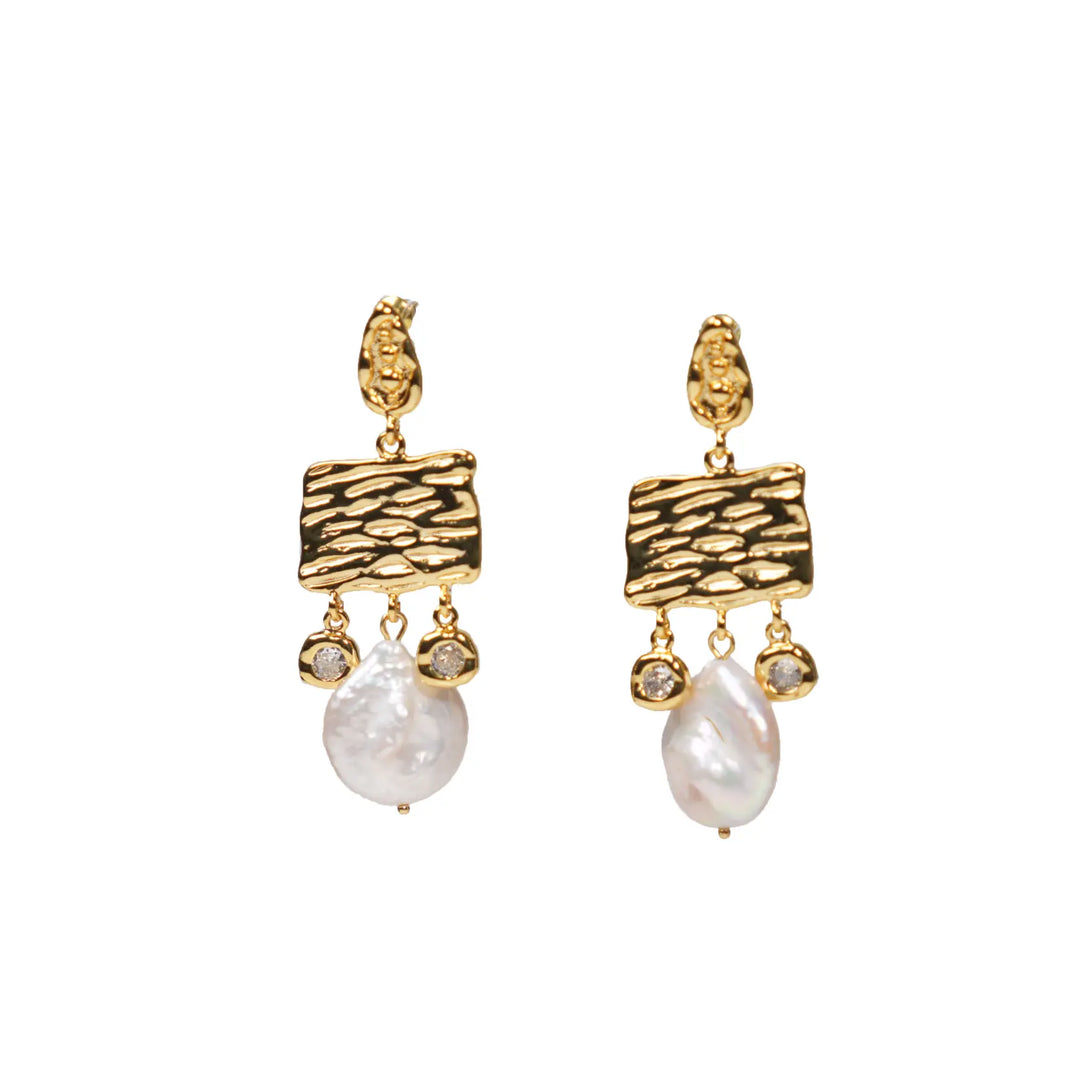 Melted Relic · Baroque Pearl Drop Earrings