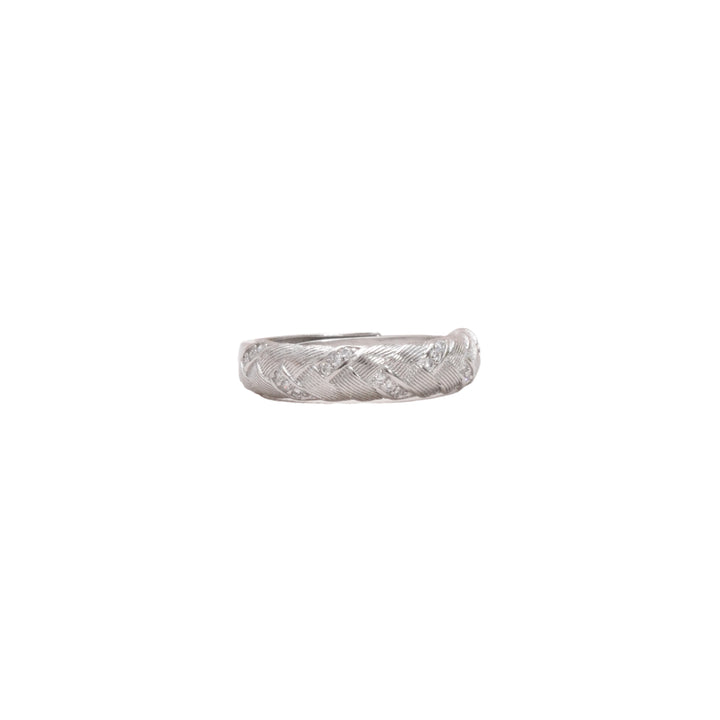 Éternelle Simple · Braided Pavé Crystal Ring