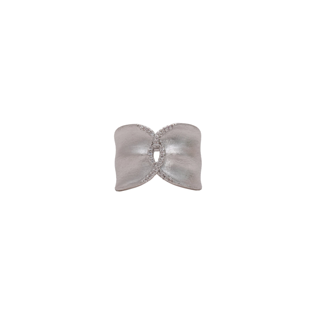 Éternelle Simple · Cross X Wide Cuff Ring