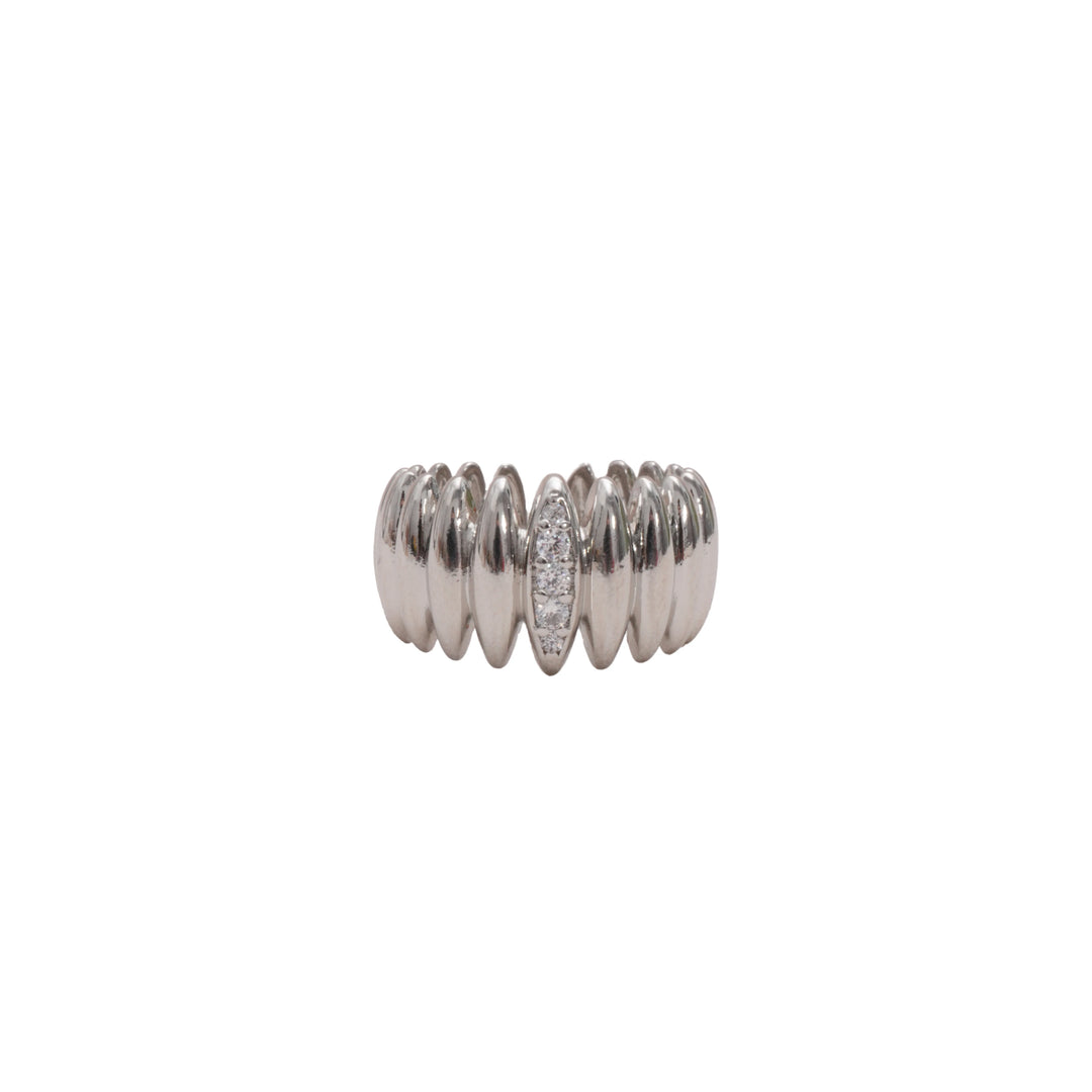 Éternelle Simple · Dome Crystal Wide Ring