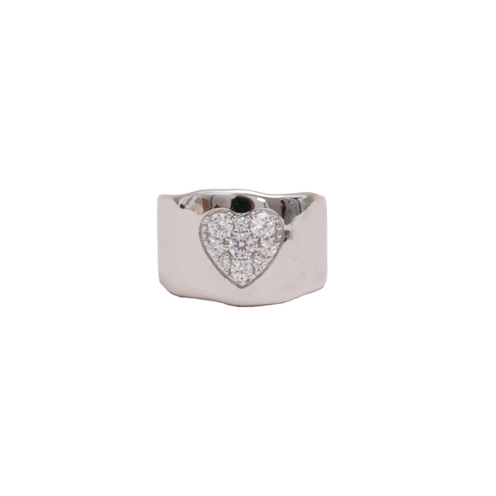 Éternelle Simple · Heart Signet Wide Band Ring