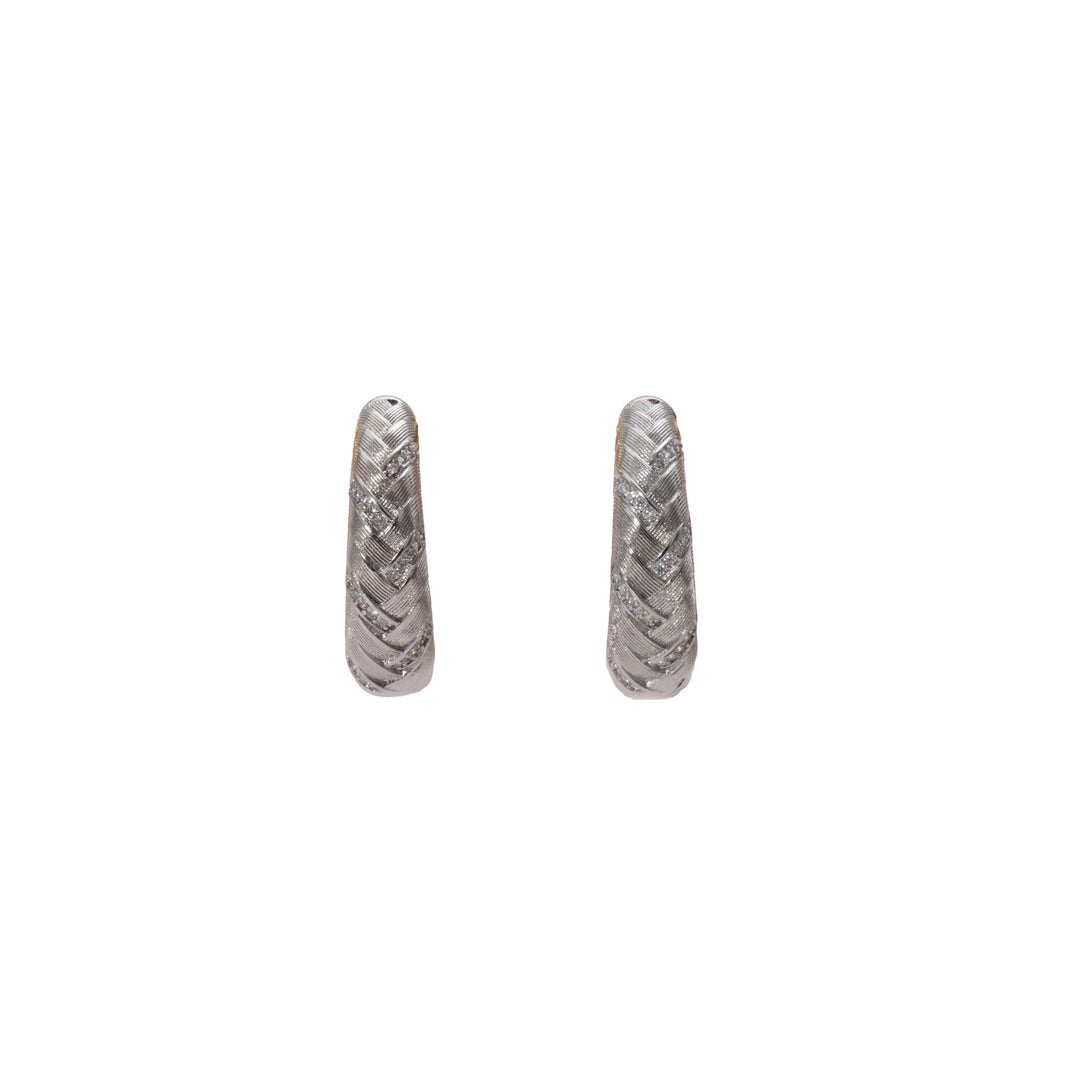 Éternelle Simple · Pavé Huggie Hoop Earrings