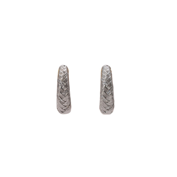 Éternelle Simple · Pavé Huggie Hoop Earrings
