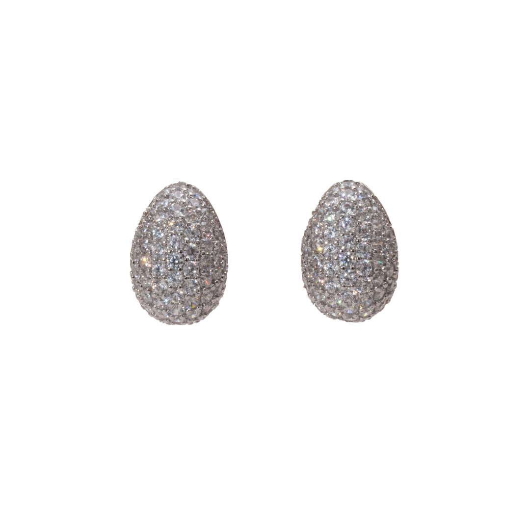 Éternelle Simple · Pavé Teardrop Stud Earrings