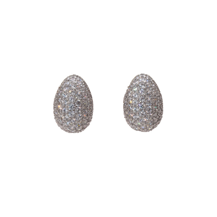 Éternelle Simple · Pavé Teardrop Stud Earrings