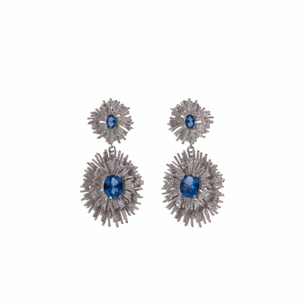 Éternelle Simple · Royal Blue Sunburst Earrings