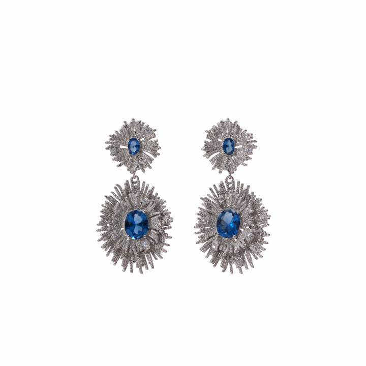 Éternelle Simple · Royal Blue Sunburst Earrings