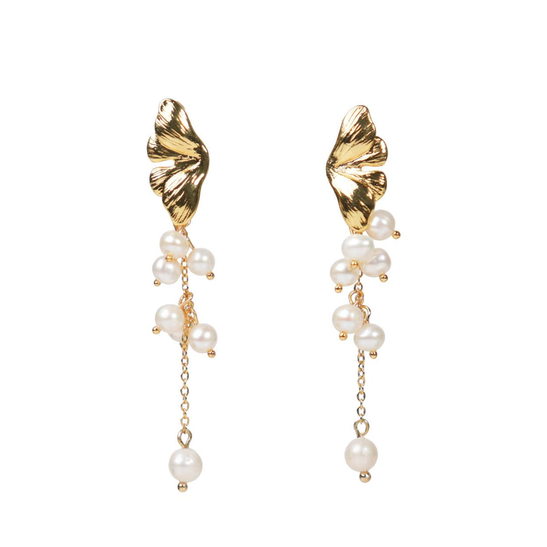 Melted Relic · Molten Pearl Dangle Earrings