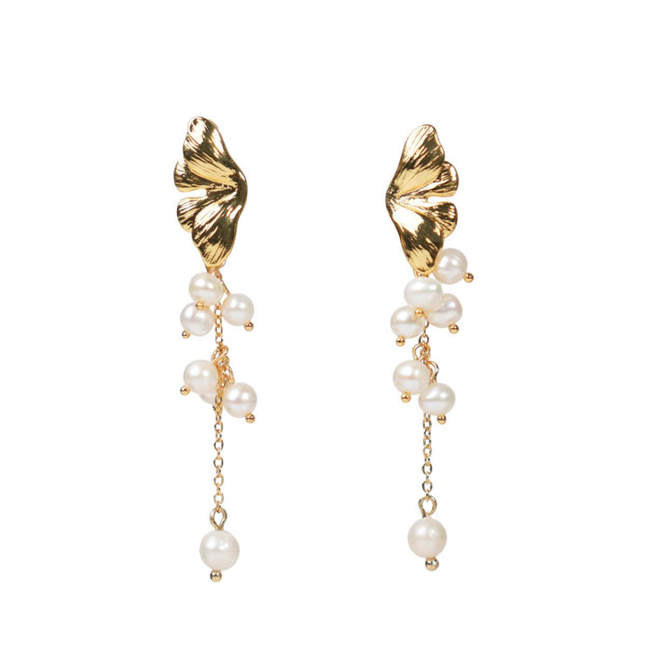 Melted Relic · Molten Pearl Dangle Earrings