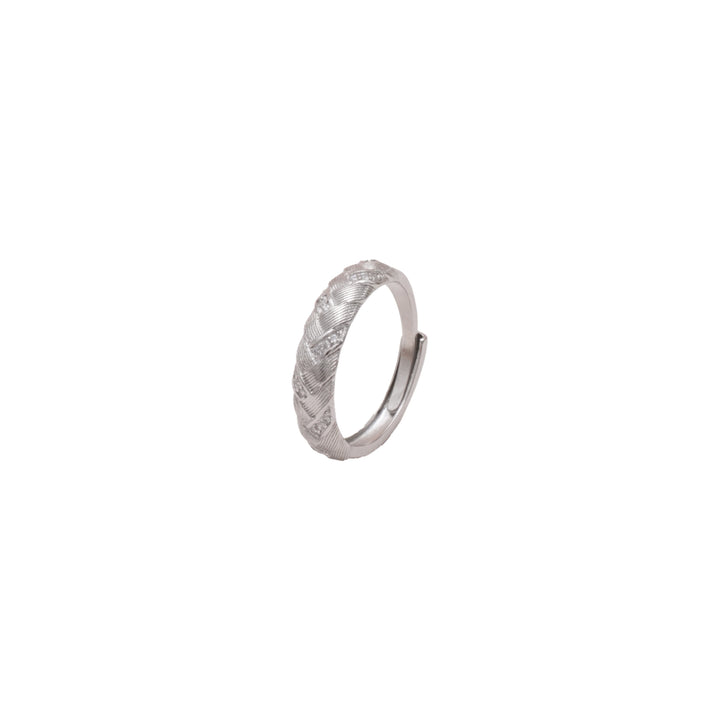 Éternelle Simple · Braided Pavé Crystal Ring