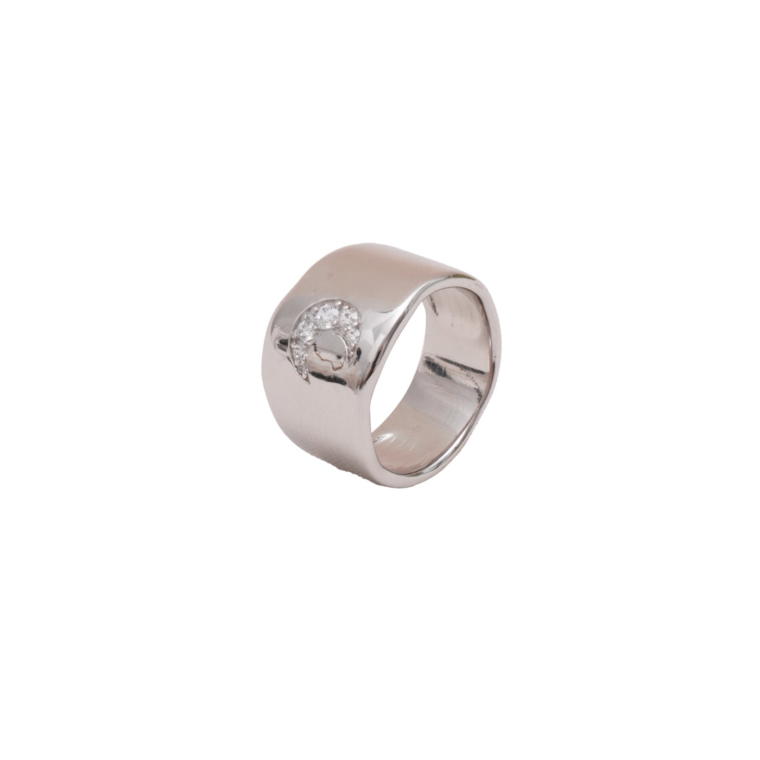 Éternelle Simple · Moon Signet Wide Band Ring