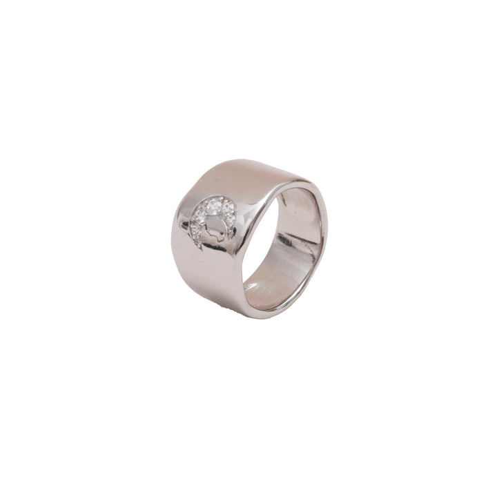 Éternelle Simple · Moon Signet Wide Band Ring