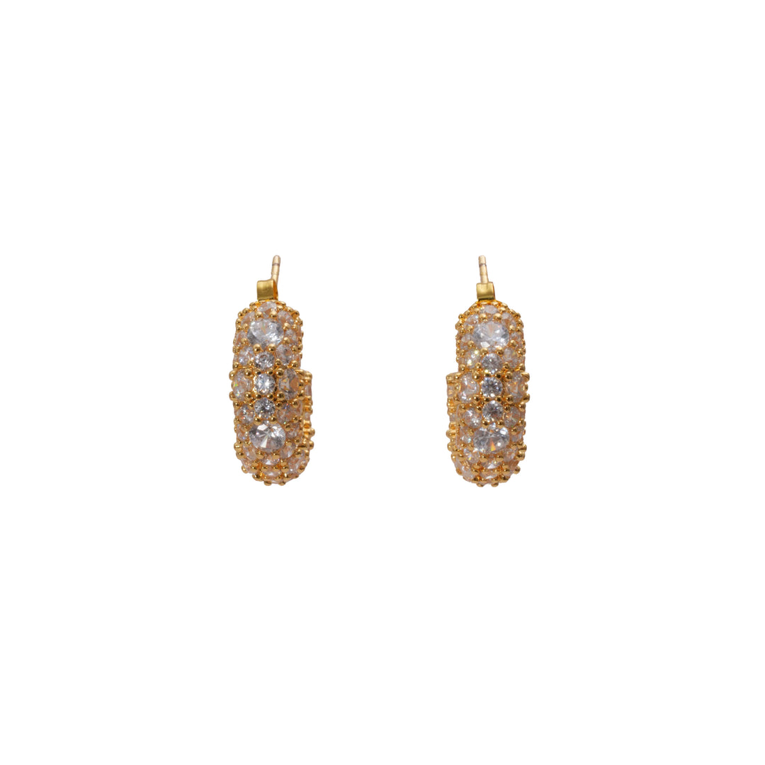 Éternelle Simple · Pavé Crystal Huggie Earrings