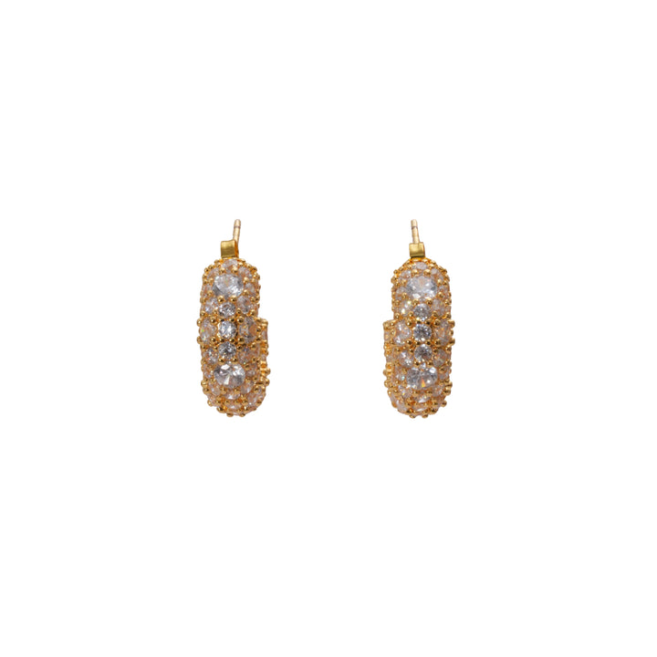 Éternelle Simple · Pavé Crystal Huggie Earrings