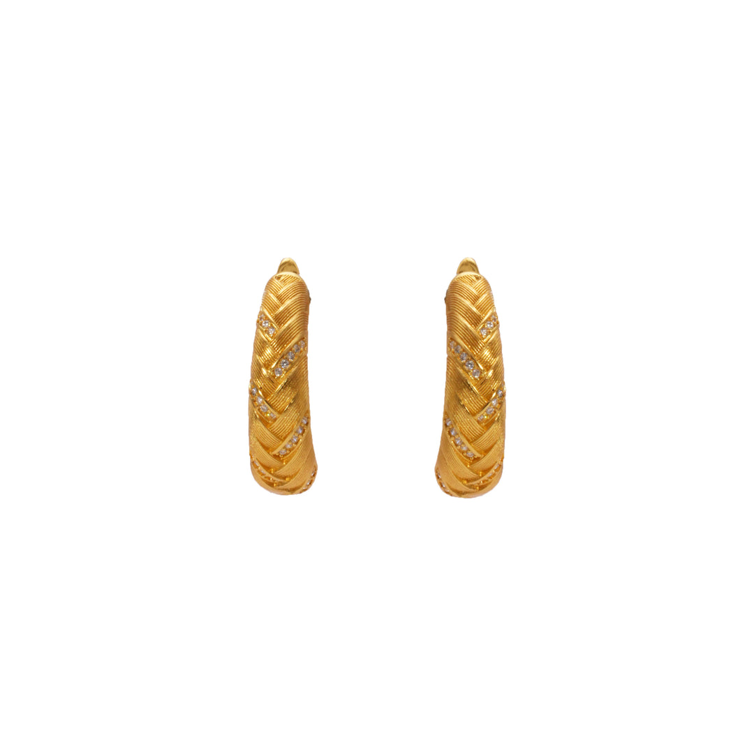 Éternelle Simple · Pavé Huggie Hoop Earrings