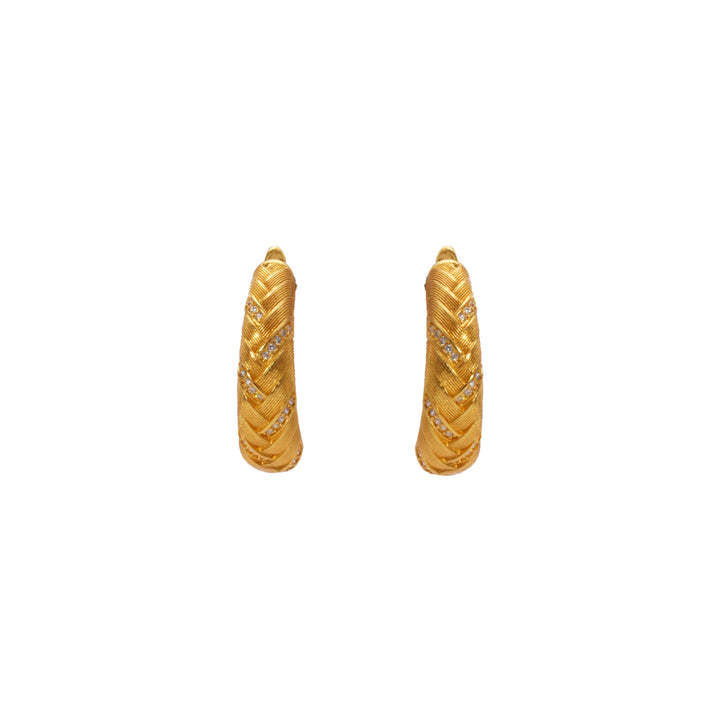 Éternelle Simple · Pavé Huggie Hoop Earrings