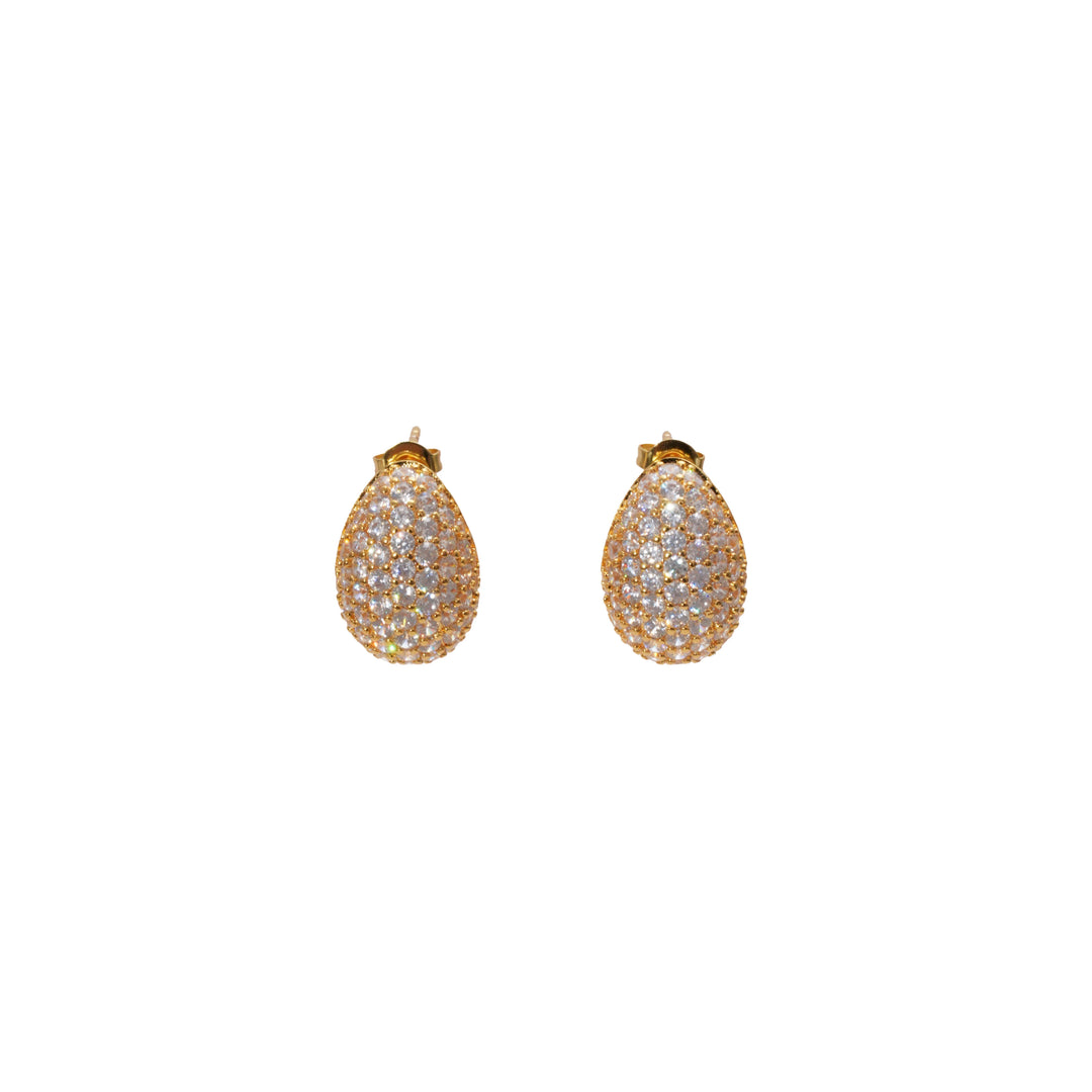 Éternelle Simple · Pavé Teardrop Stud Earrings