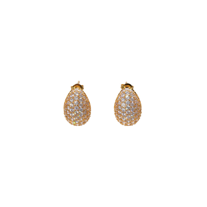 Éternelle Simple · Pavé Teardrop Stud Earrings