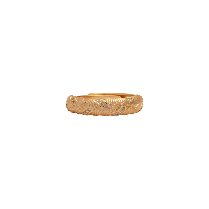 Éternelle Simple · Braided Pavé Crystal Ring