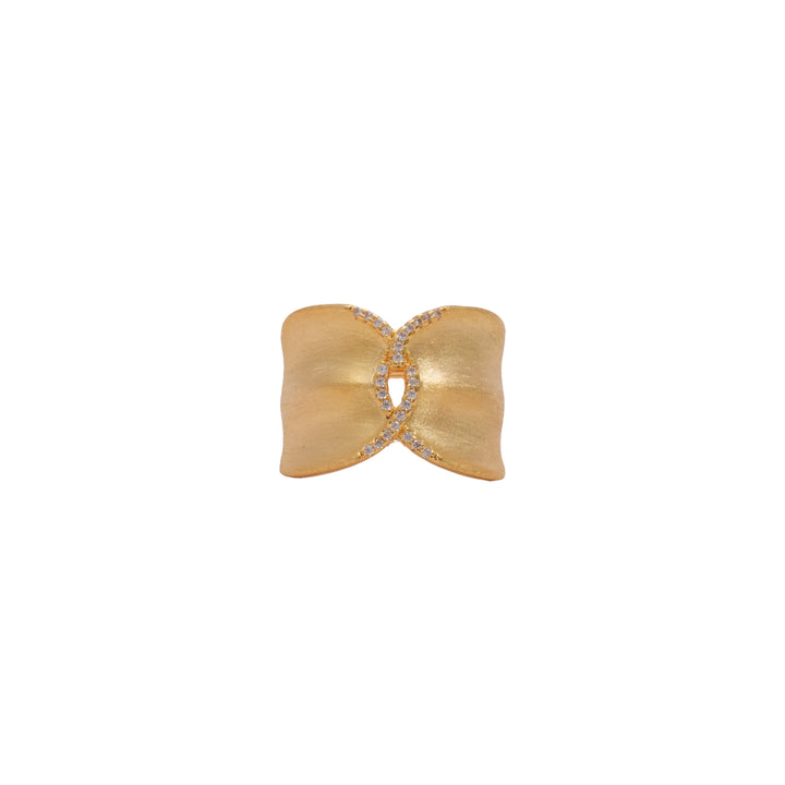 Éternelle Simple · Cross X Wide Cuff Ring