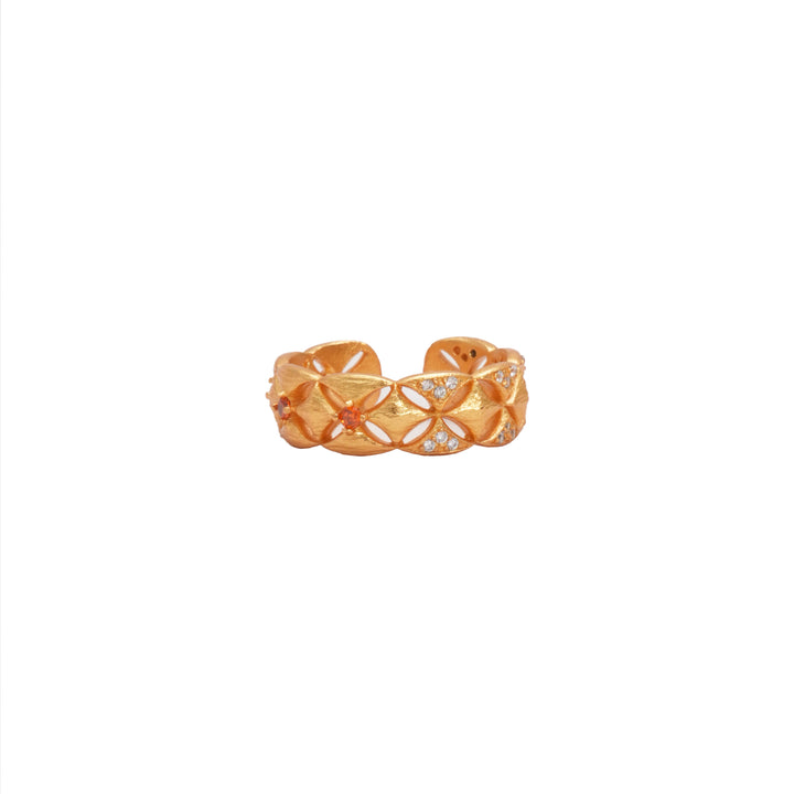 Éternelle Simple · Four-Petal Floral Cutout Ring