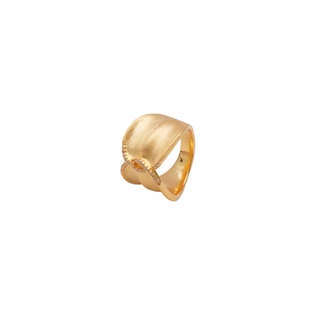 Éternelle Simple · Cross X Wide Cuff Ring