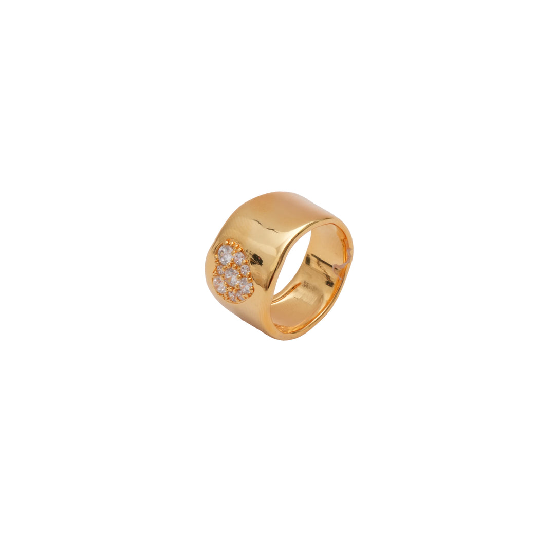 Éternelle Simple · Heart Signet Wide Band Ring