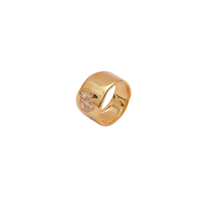 Éternelle Simple · Heart Signet Wide Band Ring